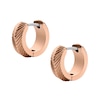 Thumbnail Image 1 of Fossil Harlow Ladies' Rose Gold Tone Linear Texture Hoop Earrings