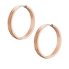 Thumbnail Image 2 of Fossil Harlow Ladies' Linear Texture Rose Gold Tone 37mm Hoop Earrings