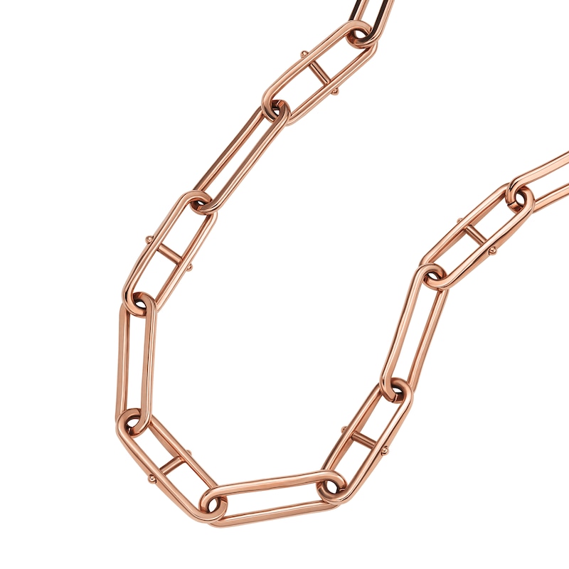 Main Image 2 of Fossil Heritage Ladies' D-Link Rose Gold Tone Chain Necklace