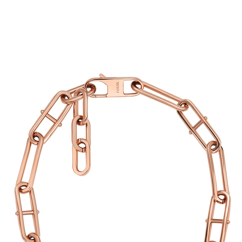 Main Image 3 of Fossil Heritage Ladies' D-Link Rose Gold Tone Chain Necklace