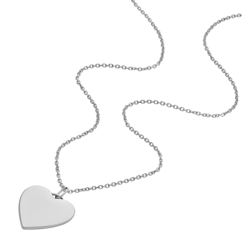 Main Image 5 of Fossil Drew Ladies' Stainless Steel Heart Pendant Necklace