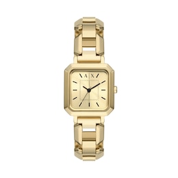 Armani Exchange Ladies' Gold Tone Stainless Steel Bracelet Watch