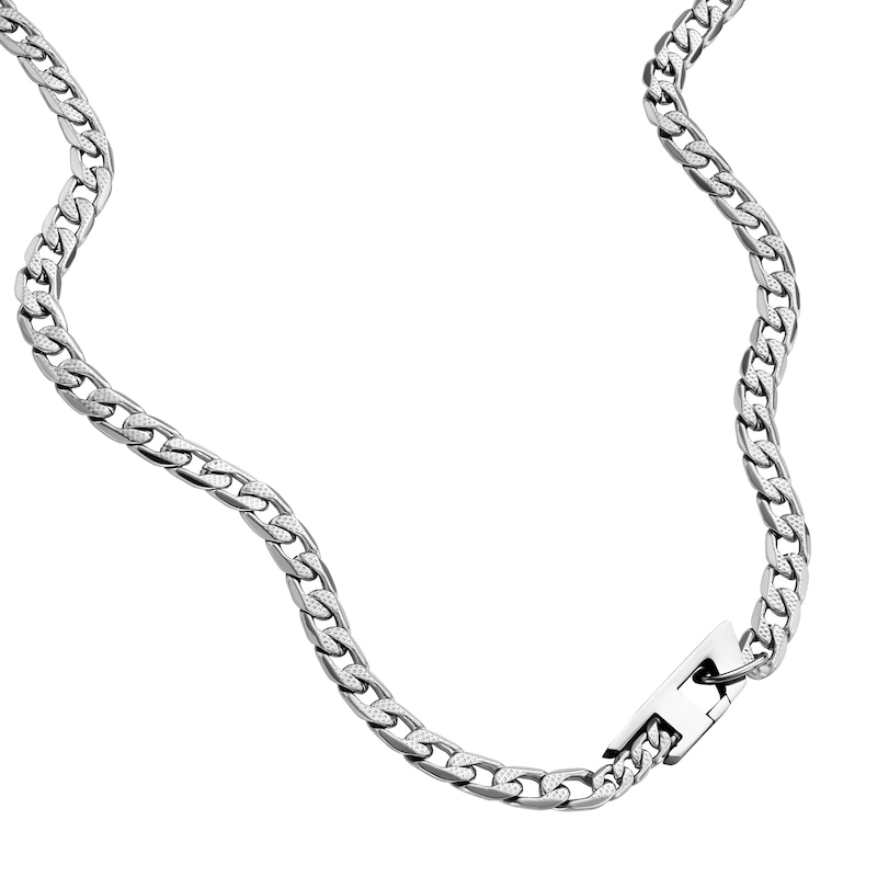 Diesel Men's Stainless Steel Curb Chain Necklace