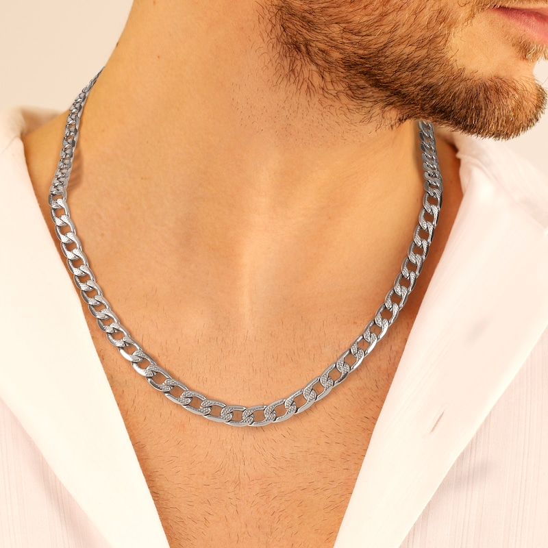 Diesel Men's Stainless Steel Curb Chain Necklace