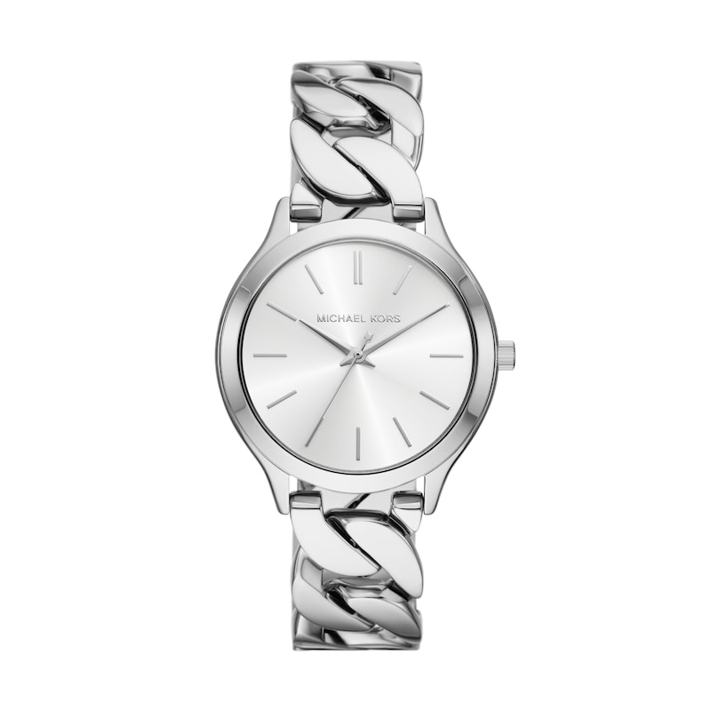 Michael Kors Runway Ladies' Stainless Steel Curb Chain Stainless Steel Watch