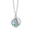 Thumbnail Image 1 of Angel Whisperer Sterling Silver Turquoise Chime Wing Pendant Necklace