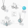 Thumbnail Image 7 of Angel Whisperer Sterling Silver Turquoise Chime Wing Pendant Necklace