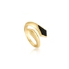 Thumbnail Image 1 of Anie Haie 14ct Gold Plated Black Agate Wrap Adjustable Ring