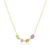 Thumbnail Image 1 of 9ct Yellow Gold Cleo Multi Gem Multi Shape Necklace