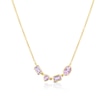 Thumbnail Image 0 of 9ct Yellow Gold Cleo Rose De France Amethyst Multi Shape Necklace