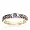 Thumbnail Image 1 of 9ct Yellow Gold Lola Blue Iolite Pavé Set Cluster Eternity Ring