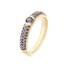 Thumbnail Image 2 of 9ct Yellow Gold Lola Blue Iolite Pavé Set Cluster Eternity Ring