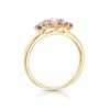 Thumbnail Image 3 of 9ct Yellow Gold Willa Tourmaline, Rhodolite Garnet & Diamond Trilogy Ring