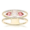 Thumbnail Image 1 of 9ct Yellow Gold Cara Diamond, Quartz & Tourmaline Wide Ring