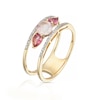 Thumbnail Image 2 of 9ct Yellow Gold Cara Diamond, Quartz & Tourmaline Wide Ring