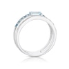 Thumbnail Image 2 of 9ct White Gold Lucy London Blue Topaz & Diamond Open Ring