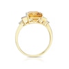 Thumbnail Image 2 of 9ct Yellow Gold Naomi Diamond & Citrine Trilogy Ring