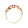 Thumbnail Image 2 of 9ct Yellow Gold Iris Pink & Purple Multi Stone Cluster Ring