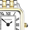 Thumbnail Image 2 of Sekonda Monica Maxi Ladies’ White Rectangular Dial Two Tone Bracelet Watch