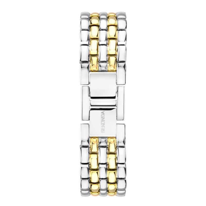 Sekonda Monica Maxi Ladies’ White Rectangular Dial Two Tone Bracelet Watch