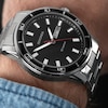 Thumbnail Image 3 of Sekonda Classic Men's Black Dial Stainless Steel Bracelet Watch