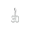 Thumbnail Image 1 of Thomas Sabo Sterling Silver CZ Number '30' Charm