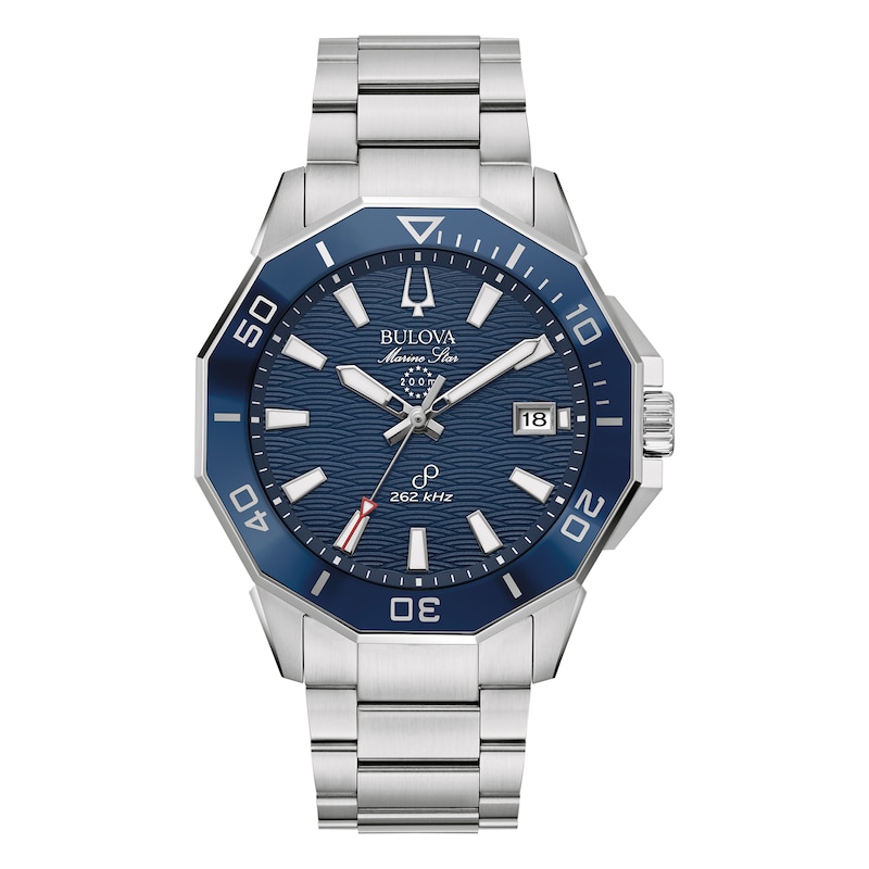 Bulova Marine Star Men's Blue Dial Stainless Steel Bracelet Watch