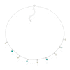 Thumbnail Image 2 of Sterling Silver Pearl & Turquoise Coloured Beaded Station Drop 16+2 Inch Necklace