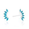 Thumbnail Image 1 of Sterling Silver Turquoise Coloured Marquise Stone Stud Earrings