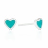 Thumbnail Image 0 of Sterling Silver Turquoise Coloured Heart Stud Earrings