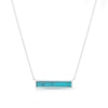 Thumbnail Image 0 of Sterling Silver Turquoise Coloured Bar Pendant 16+2 Inch Necklace