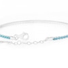 Thumbnail Image 2 of Sterling Silver Turquoise Colour Beaded Tennis 6+1 Inch Bracelet