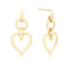 Thumbnail Image 0 of Sterling Silver & 18ct Yellow Gold Plated Vermeil Open Heart Drop Earrings
