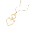 Thumbnail Image 1 of Sterling Silver & 18ct Yellow Gold Plated Vermeil Open Heart Drop Pendant 16+2 Inch Necklace