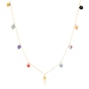 Thumbnail Image 1 of 9ct Yellow Gold Merano Glass Multicoloured Drop Pendant 18&quot; Necklace