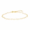 Thumbnail Image 0 of Sterling Silver & 18ct Yellow Gold Plated Vermeil Heart Chain 7+1 Inch Bracelet