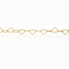 Thumbnail Image 1 of Sterling Silver & 18ct Yellow Gold Plated Vermeil Heart Chain 7+1 Inch Bracelet