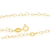 Thumbnail Image 2 of Sterling Silver & 18ct Yellow Gold Plated Vermeil Heart Chain 7+1 Inch Bracelet