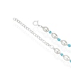 Thumbnail Image 3 of Sterling Silver Freshwater Pearl & Blue Beaded 17+2 Inch Necklace