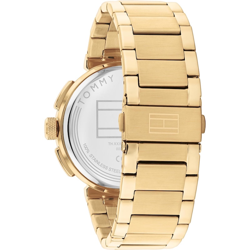Tommy Hilfiger Men's Blue Dial Gold Tone Bracelet Watch