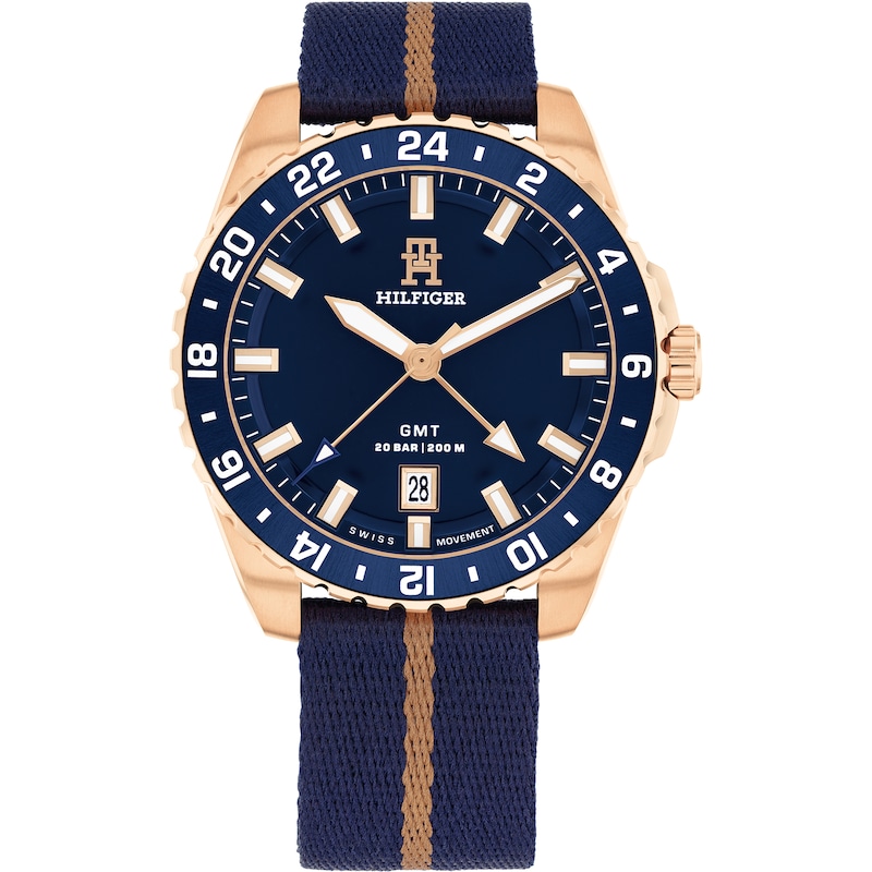 Main Image 1 of Tommy Hilfiger Men's Blue Tide Ocean Striped Strap Watch