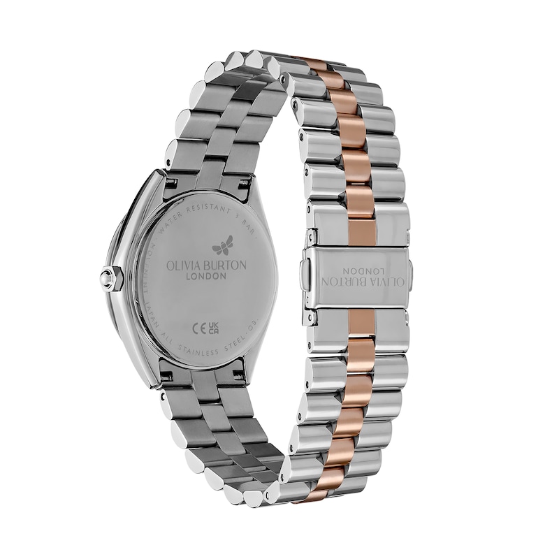 Olivia Burton Bejewelled Ladies' Stainless Steel & Rose Gold Tone Bracelet Watch