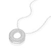 Thumbnail Image 2 of Sterling Silver Cubic Zirconia 'O' Bubble Initial Necklace