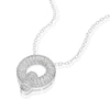 Thumbnail Image 2 of Sterling Silver Cubic Zirconia 'Q' Bubble Initial Necklace