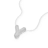 Thumbnail Image 2 of Sterling Silver Cubic Zirconia 'Y' Bubble Initial Necklace