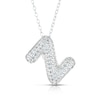 Thumbnail Image 1 of Sterling Silver Cubic Zirconia 'Z' Bubble Initial Necklace