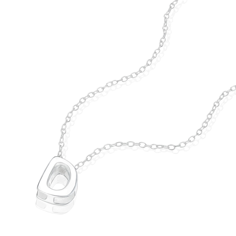 Main Image 2 of Sterling Silver 'D' Initial Necklace