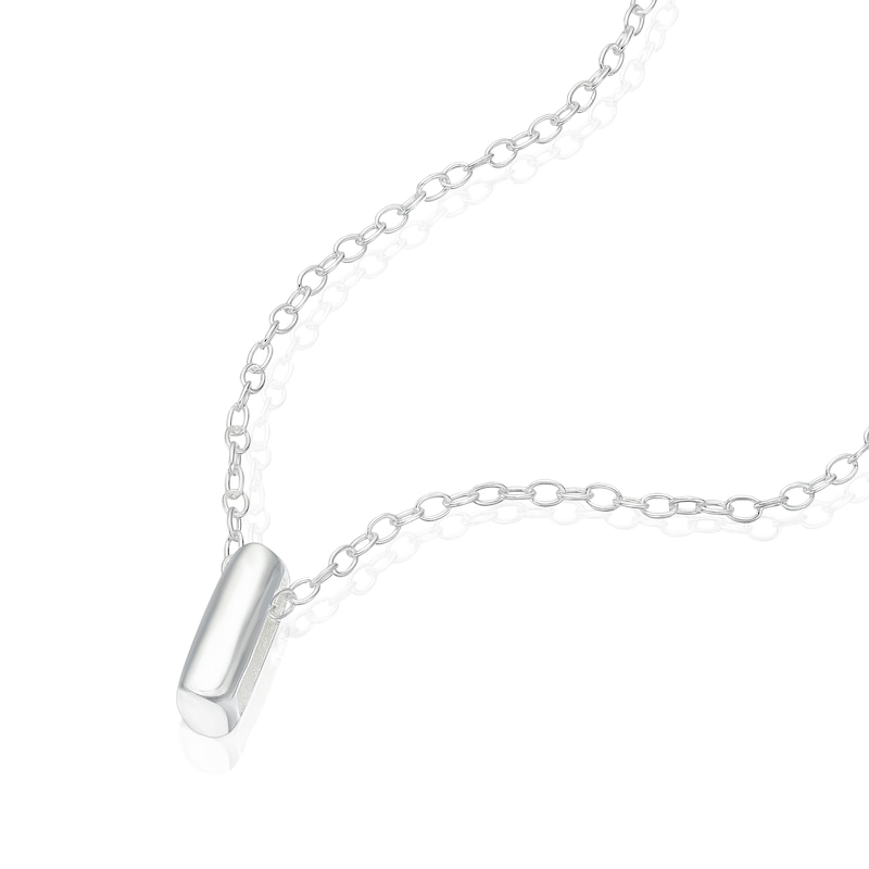 Main Image 2 of Sterling Silver 'I' Initial Necklace