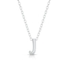 Thumbnail Image 1 of Sterling Silver 'J' Initial Necklace