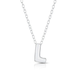 Sterling Silver 'L' Initial Necklace